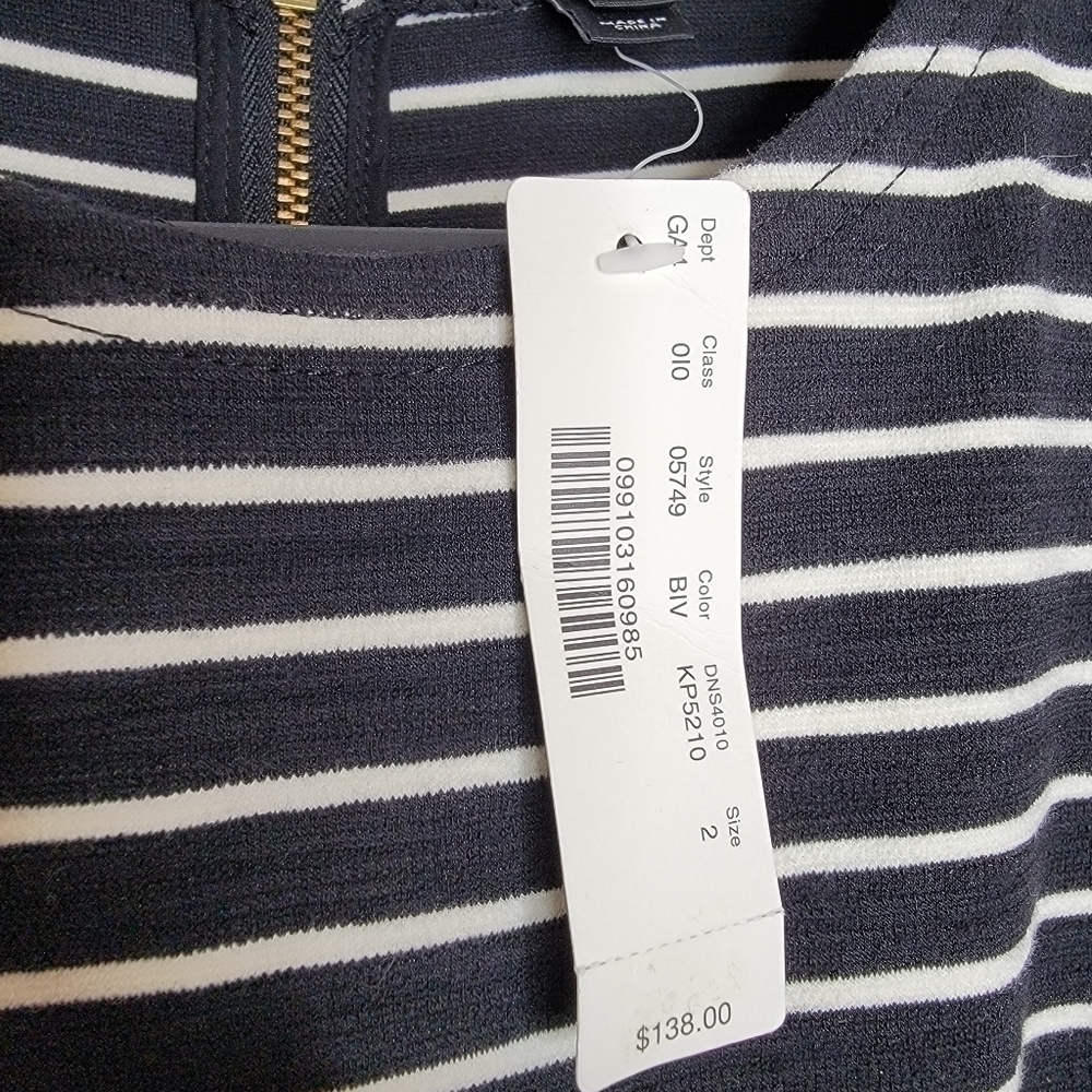 J. Crew Optical Illusion Black/White Striped Dress - Picture 10 of 15